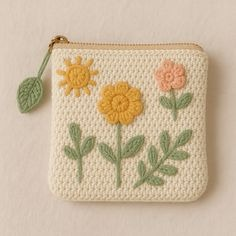 Sunflower crochet keychain
