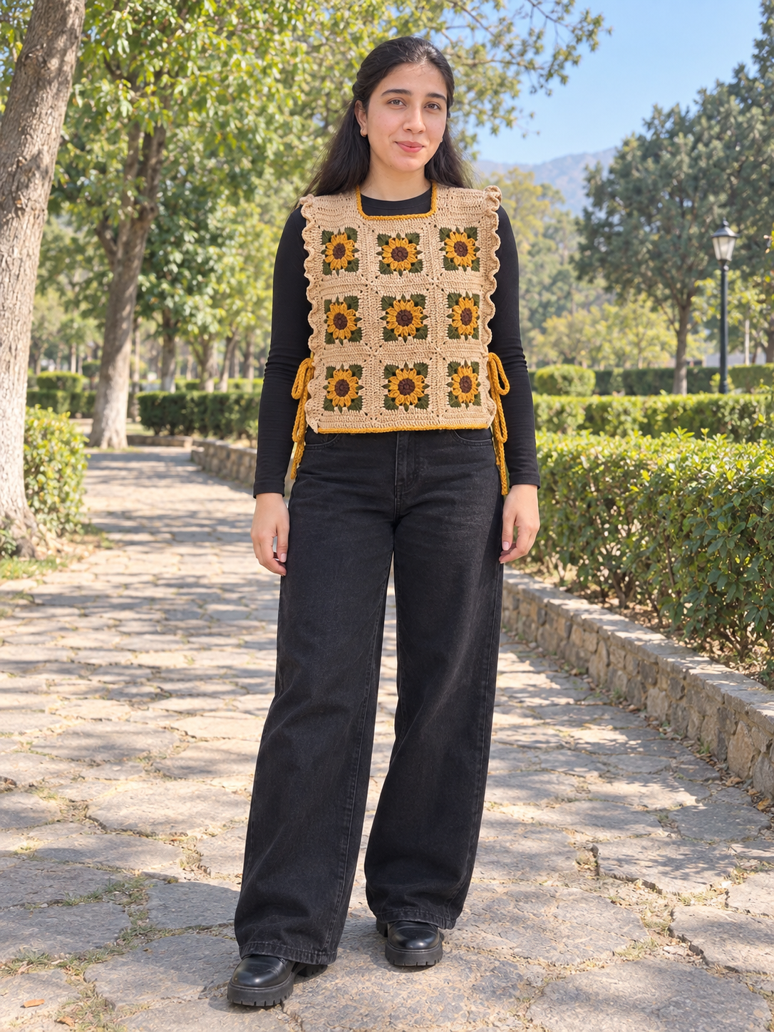 Sunflower Handmade Crochet Vest