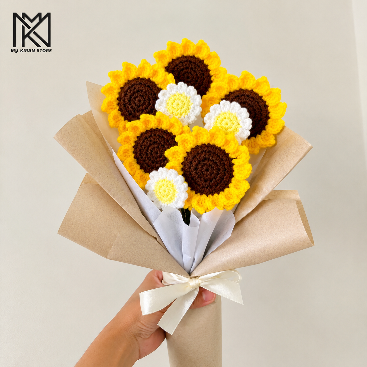 Handmade Crochet Sunflower Bouquet view 2