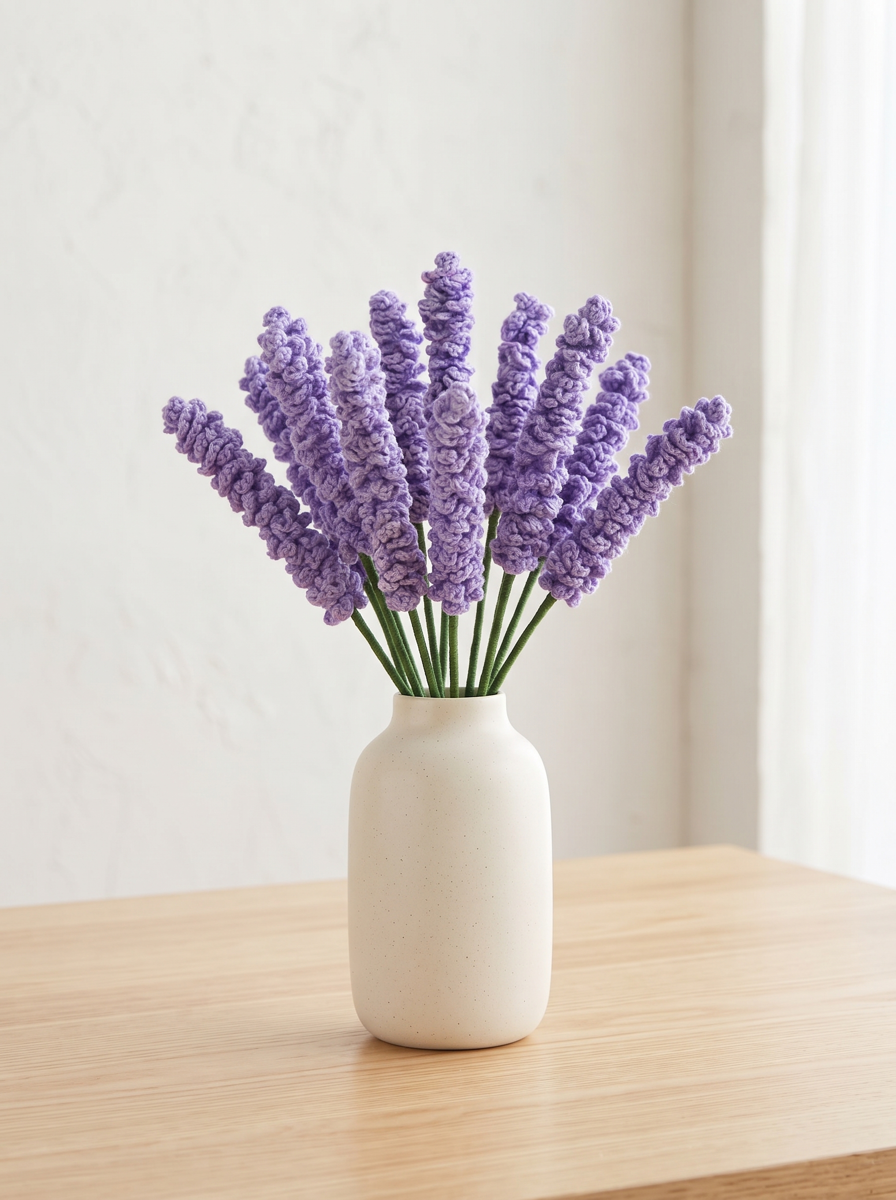 Handcrafted Crochet Lavender Flower Bouquet view 5