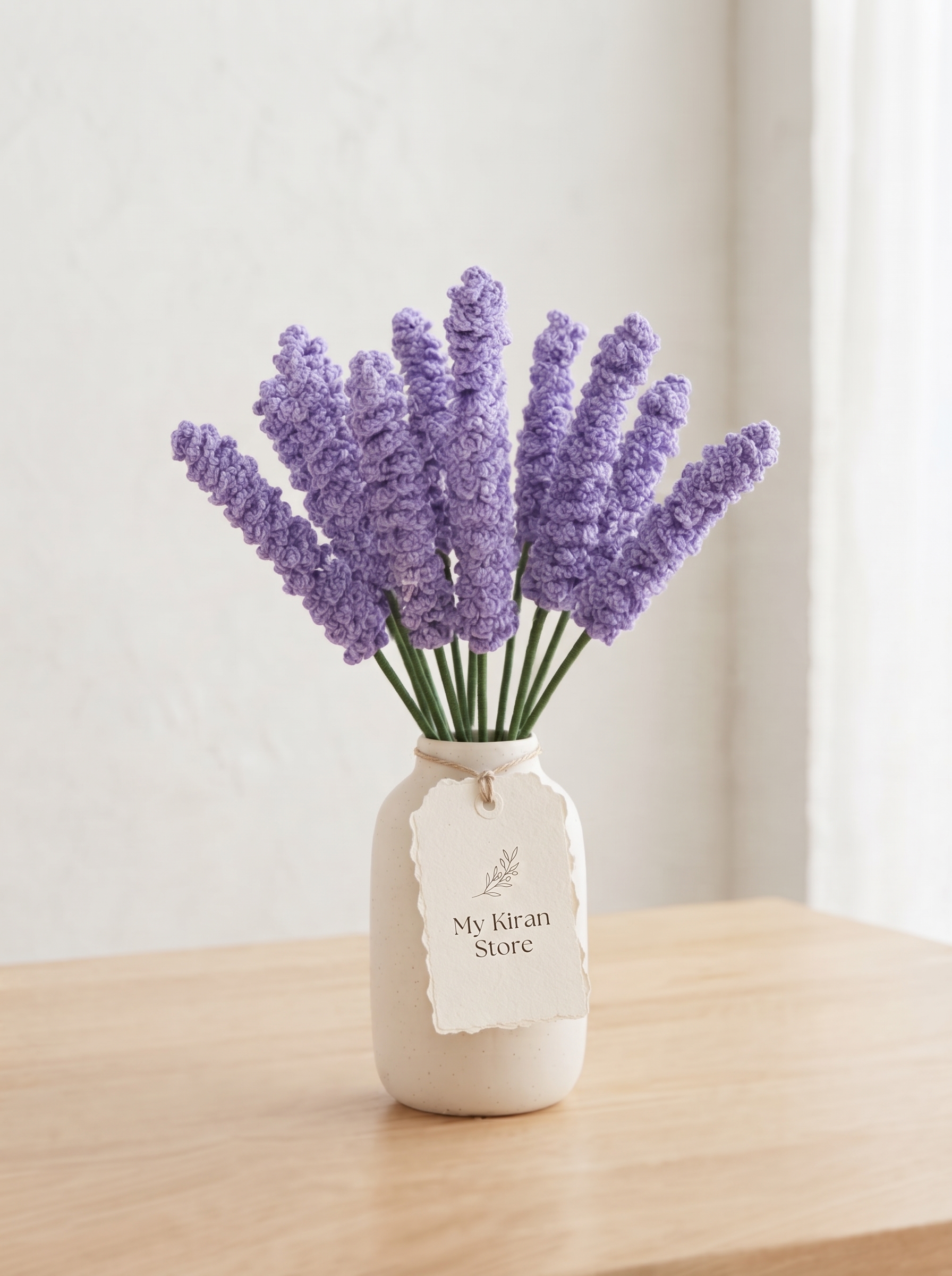 Handcrafted Crochet Lavender Flower Bouquet view 4