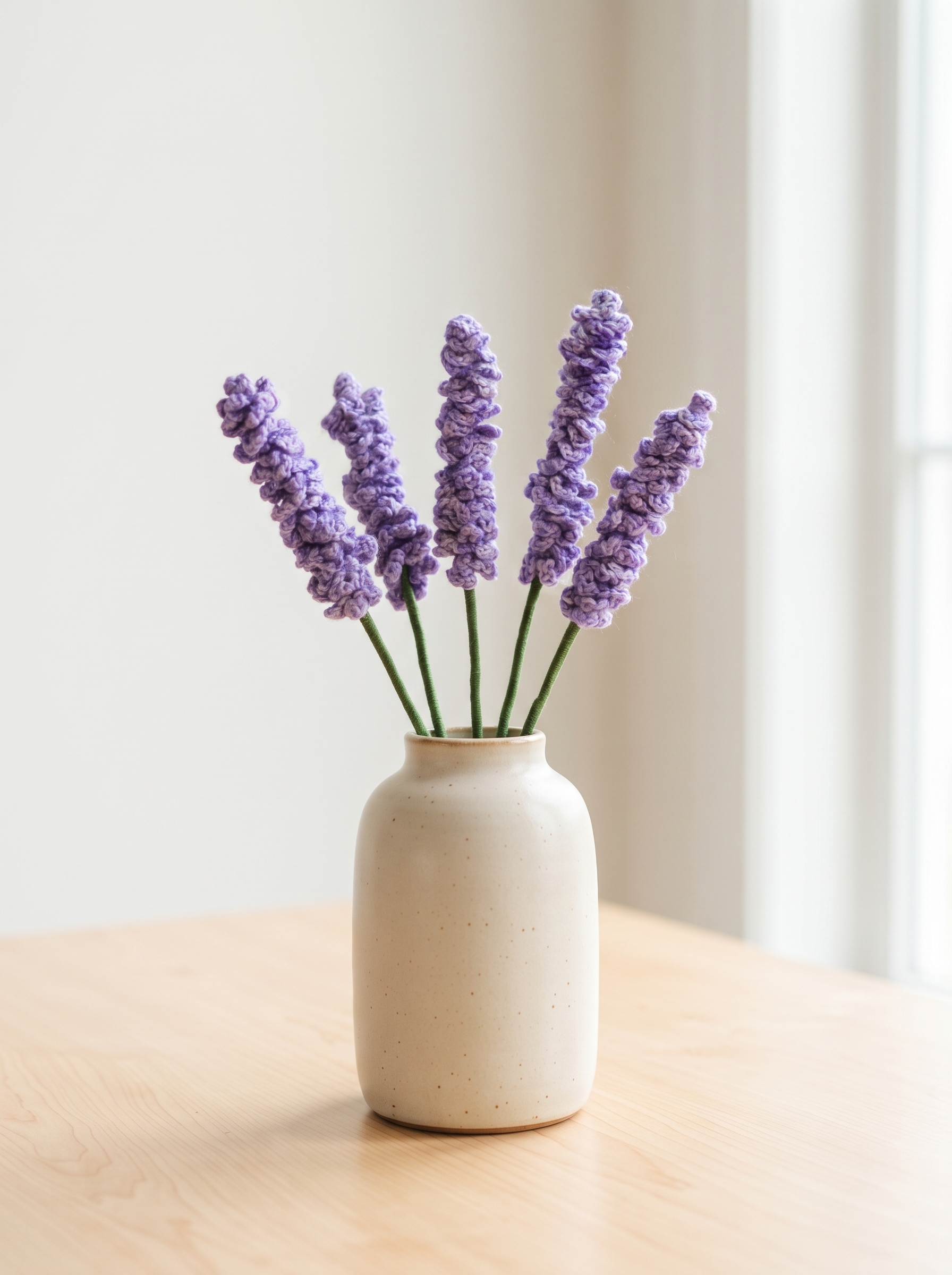 Handcrafted Crochet Lavender Flower Bouquet view 6