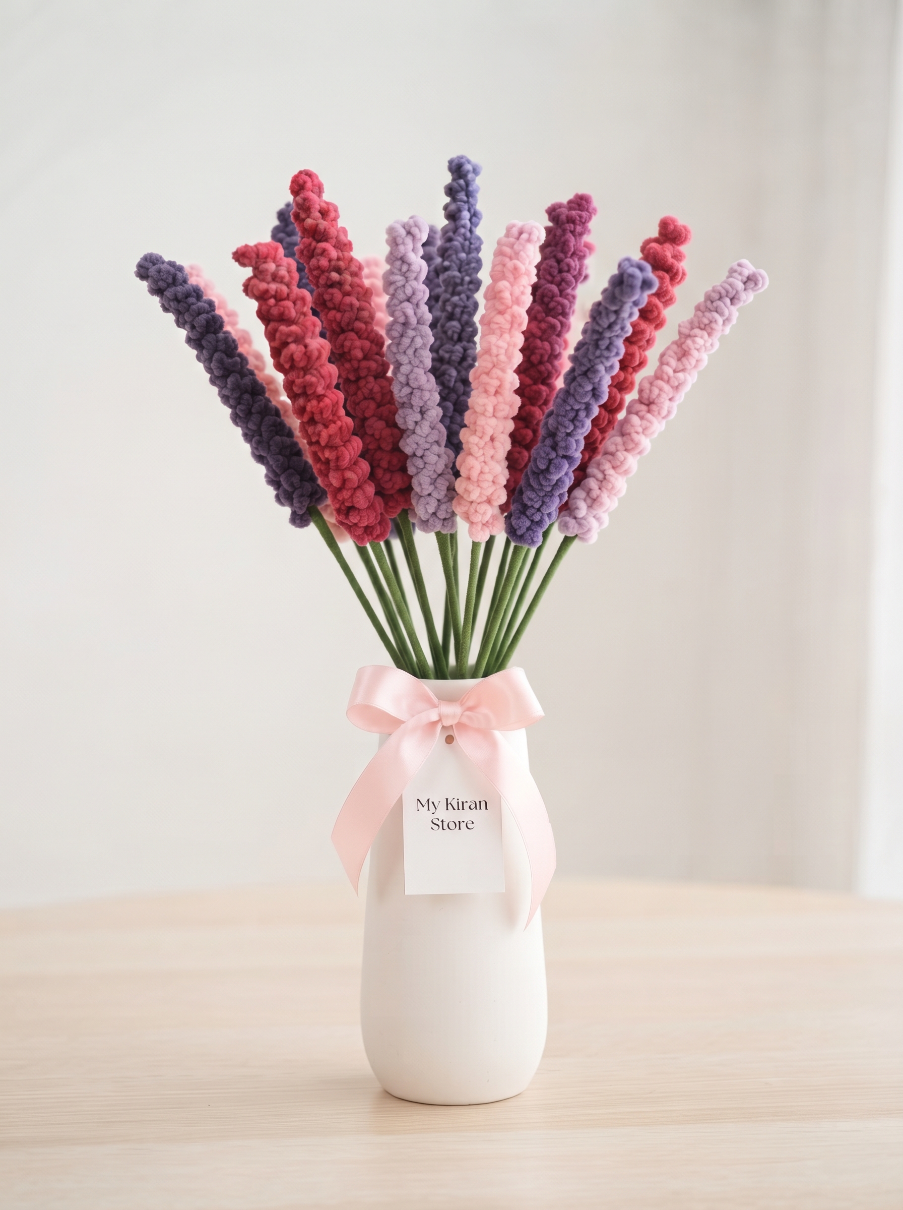 Handcrafted Multicolored Crochet Lavender Flower Bouquet